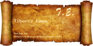Tiborcz Emma névjegykártya