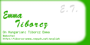 emma tiborcz business card